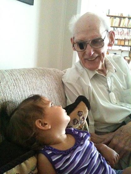Bethany met her great-grandfather.